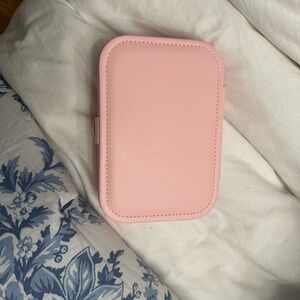 Pink travel jewelry case